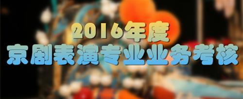 屌屄视频无码国家京剧院2016年度京剧表演专业业务考...